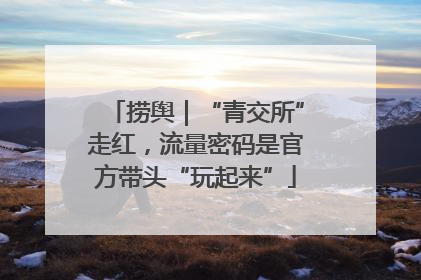 捞舆｜“青交所”走红，流量密码是官方带头“玩起来”