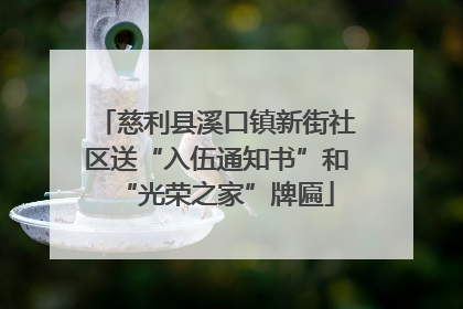 慈利县溪口镇新街社区送“入伍通知书”和“光荣之家”牌匾
