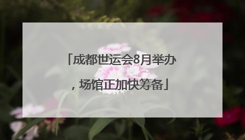 成都世运会8月举办，场馆正加快筹备
