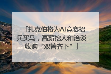 扎克伯格为AI竞赛招兵买马，高薪挖人和洽谈收购“双管齐下”