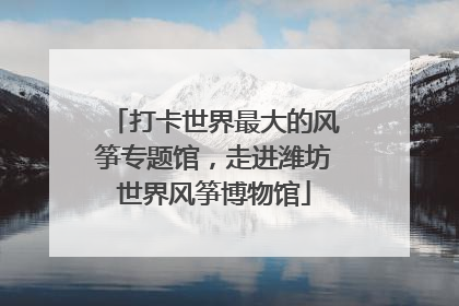 打卡世界最大的风筝专题馆，走进潍坊世界风筝博物馆