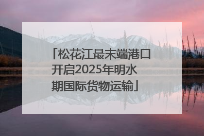 松花江最末端港口开启2025年明水期国际货物运输
