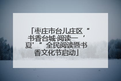 枣庄市台儿庄区“书香台城·阅读一‘夏’”全民阅读暨书香文化节启动