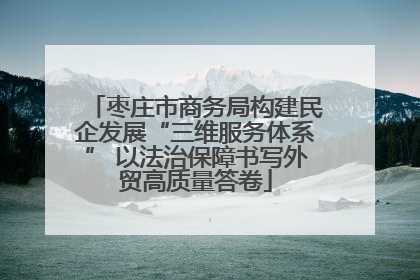 枣庄市商务局构建民企发展“三维服务体系” 以法治保障书写外贸高质量答卷