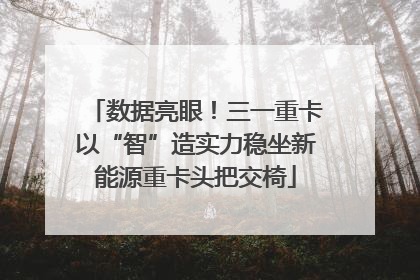 数据亮眼！三一重卡以“智”造实力稳坐新能源重卡头把交椅