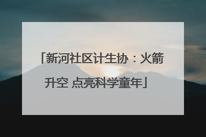 新河社区计生协：火箭升空 点亮科学童年