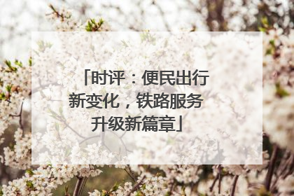 时评：便民出行新变化，铁路服务升级新篇章