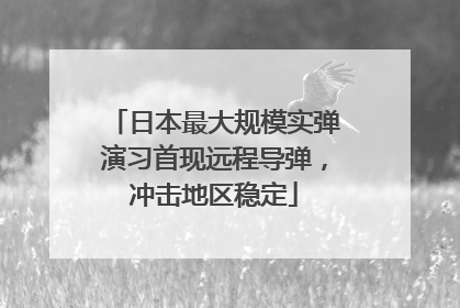 日本最大规模实弹演习首现远程导弹，冲击地区稳定