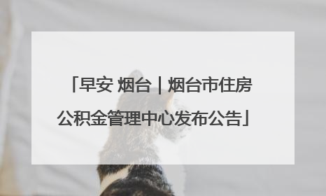 早安 烟台｜烟台市住房公积金管理中心发布公告