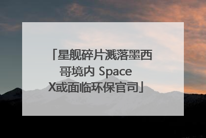 星舰碎片溅落墨西哥境内 SpaceX或面临环保官司