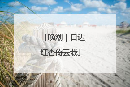 晚潮｜日边红杏倚云栽