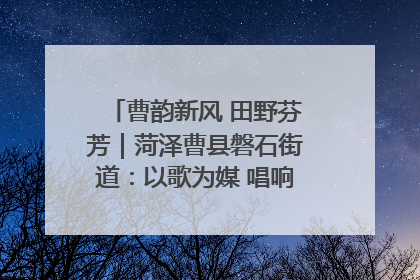 曹韵新风 田野芬芳｜菏泽曹县磐石街道：以歌为媒 唱响乡土“新歌声”