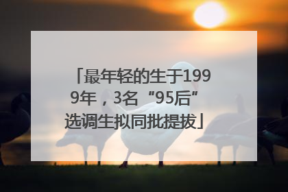 最年轻的生于1999年，3名“95后”选调生拟同批提拔