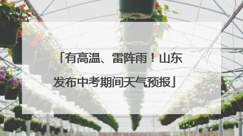 有高温、雷阵雨！山东发布中考期间天气预报