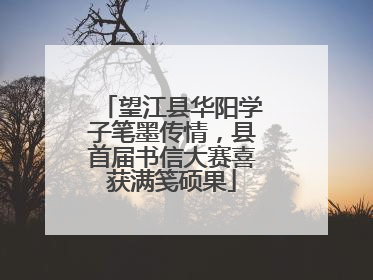 望江县华阳学子笔墨传情，县首届书信大赛喜获满笺硕果