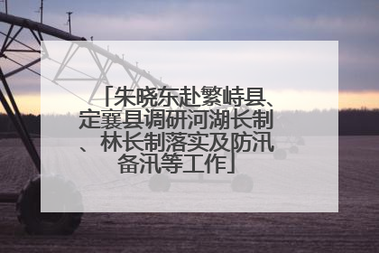 朱晓东赴繁峙县、定襄县调研河湖长制、林长制落实及防汛备汛等工作
