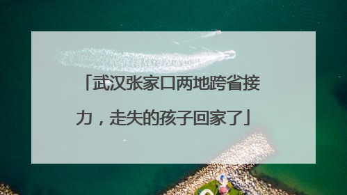 武汉张家口两地跨省接力，走失的孩子回家了