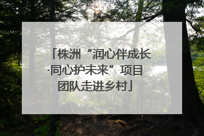 株洲“润心伴成长·同心护未来”项目团队走进乡村