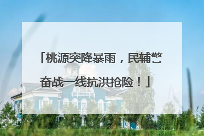 桃源突降暴雨，民辅警奋战一线抗洪抢险！
