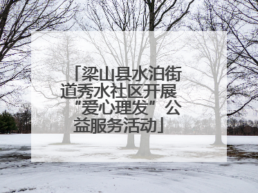 梁山县水泊街道秀水社区开展“爱心理发”公益服务活动