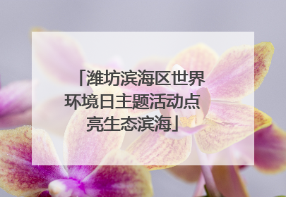潍坊滨海区世界环境日主题活动点亮生态滨海