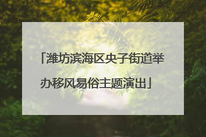 潍坊滨海区央子街道举办移风易俗主题演出