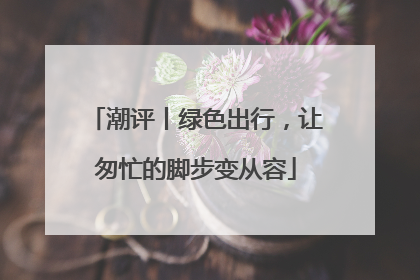 潮评丨绿色出行，让匆忙的脚步变从容