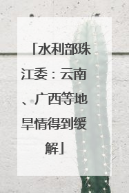 水利部珠江委：云南、广西等地旱情得到缓解