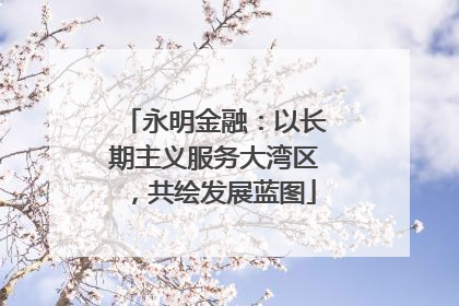 永明金融：以长期主义服务大湾区，共绘发展蓝图