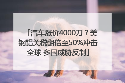汽车涨价4000刀？美钢铝关税翻倍至50%冲击全球 多国威胁反制