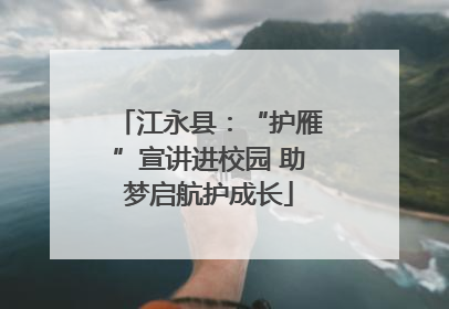 江永县：“护雁”宣讲进校园 助梦启航护成长