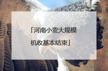 河南小麦大规模机收基本结束