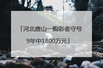 河北唐山一购彩者守号9年中1800万元