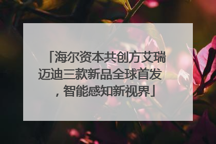 海尔资本共创方艾瑞迈迪三款新品全球首发，智能感知新视界