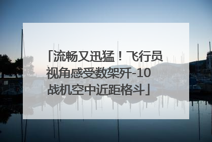 流畅又迅猛！飞行员视角感受数架歼-10战机空中近距格斗