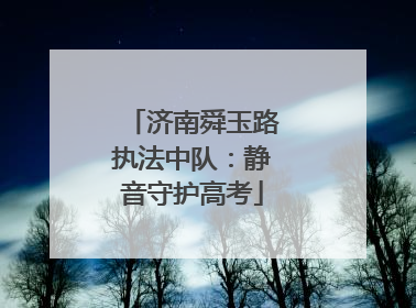 济南舜玉路执法中队：静音守护高考