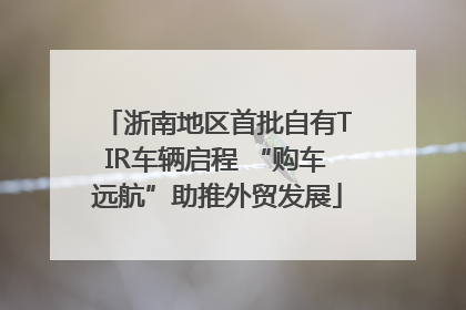 浙南地区首批自有TIR车辆启程 “购车远航”助推外贸发展