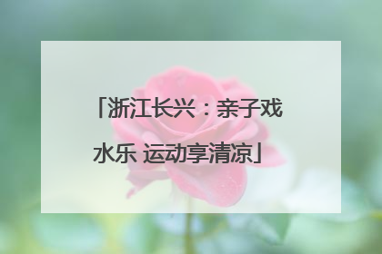 浙江长兴：亲子戏水乐 运动享清凉