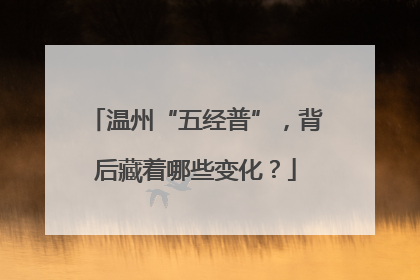 温州“五经普”，背后藏着哪些变化？