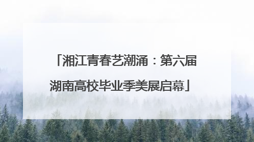 湘江青春艺潮涌：第六届湖南高校毕业季美展启幕