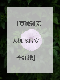 莫触碰无人机飞行安全红线