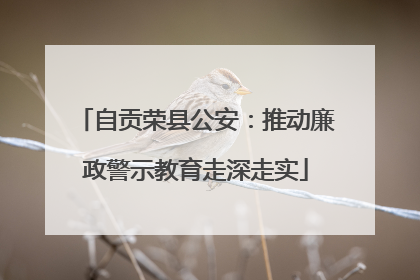 自贡荣县公安：推动廉政警示教育走深走实
