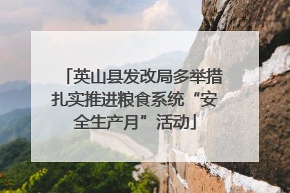 英山县发改局多举措扎实推进粮食系统“安全生产月”活动
