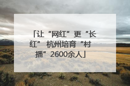 让“网红”更“长红” 杭州培育“村播”2600余人