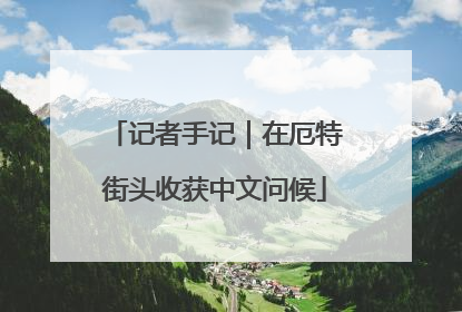 记者手记｜在厄特街头收获中文问候