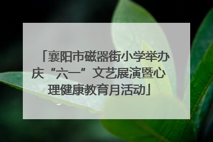 襄阳市磁器街小学举办庆“六一”文艺展演暨心理健康教育月活动