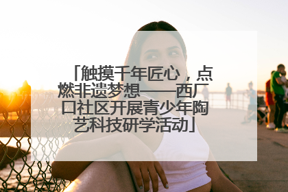 触摸千年匠心，点燃非遗梦想——西厂口社区开展青少年陶艺科技研学活动