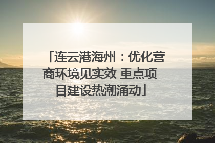 连云港海州：优化营商环境见实效 重点项目建设热潮涌动