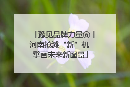 豫见品牌力量⑥丨河南抢滩“新”机 擘画未来新图景