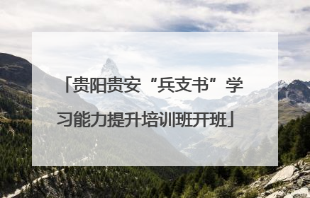 贵阳贵安“兵支书”学习能力提升培训班开班